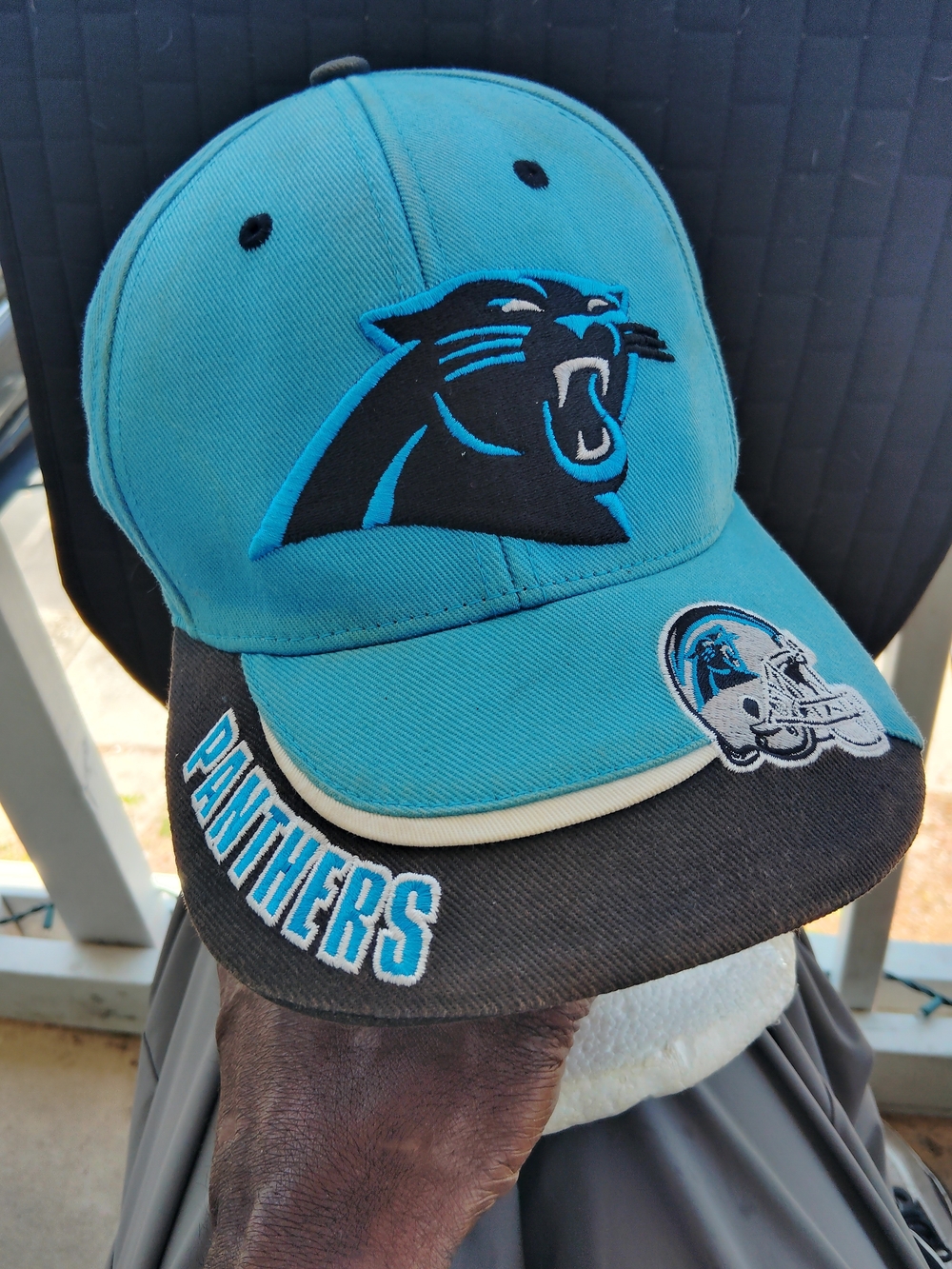 Carolina Panthers Teal & Black Embroidered Baseball Cap
